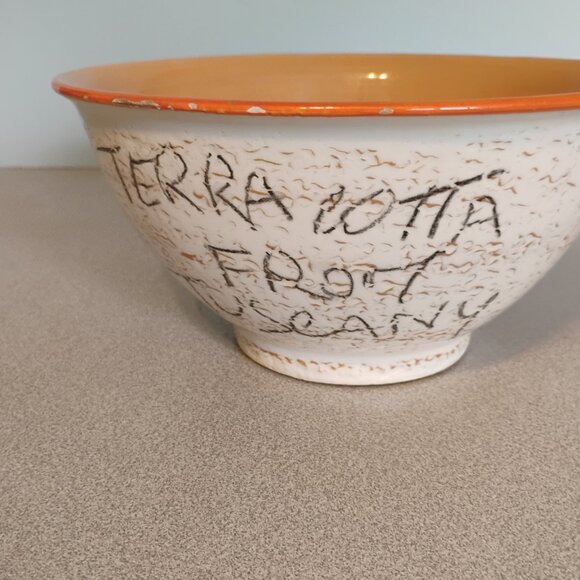 Ceramiche Alfa Round Serving Bowl Rooster and Graffiti Design Kitschy - Picture 3 of 5